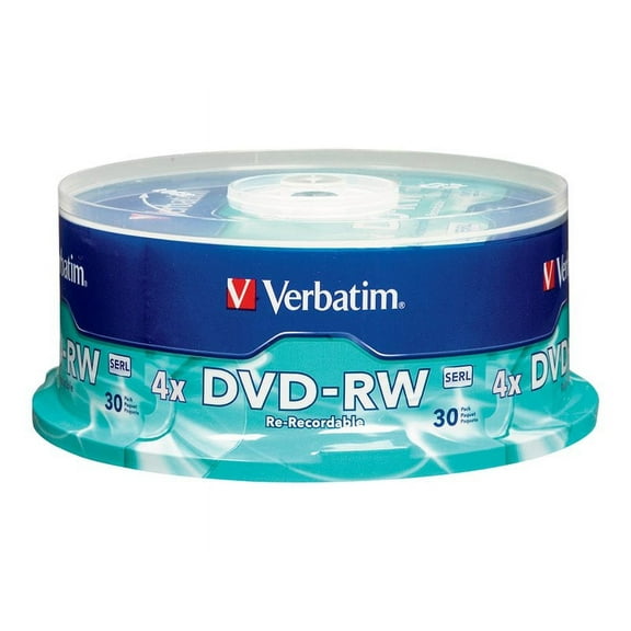 Dvd-Rw Rewritable Disc, 4.7 Gb, 4x, Spindle, Silver, 30/pack | Bundle of 5 Packs