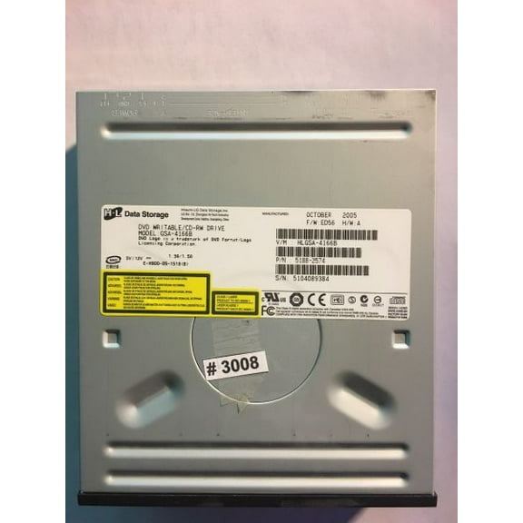 Dvd writable/cd-rw drive 5188-2574, oct 2005, fw: ed56, hp dvd840