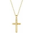 thumbnail image 1 of Dveatr 14k Gold Diamond Cross Necklace with Gold Chain, Religioius Jewelry Mother's Day Gifts for Women Teens (0.03 ct), 16-18 Inch, 1 of 10