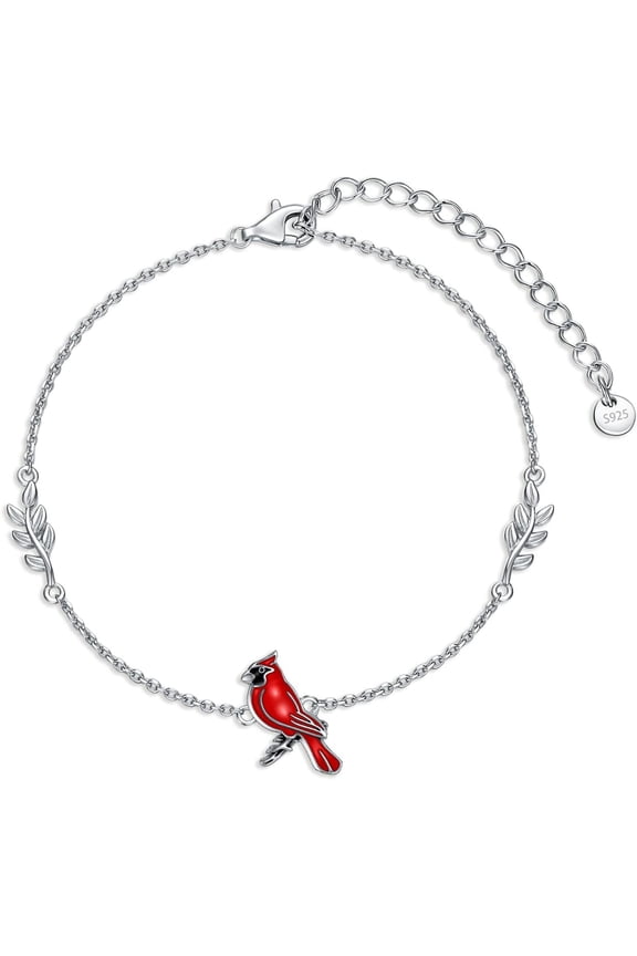 925 Sterling Silver Bee/Sunflower/Red Cardinal Bird/Autism Bracelet You Are My Sunshine Adjustable Chain Jewelry Gift for Women Mom