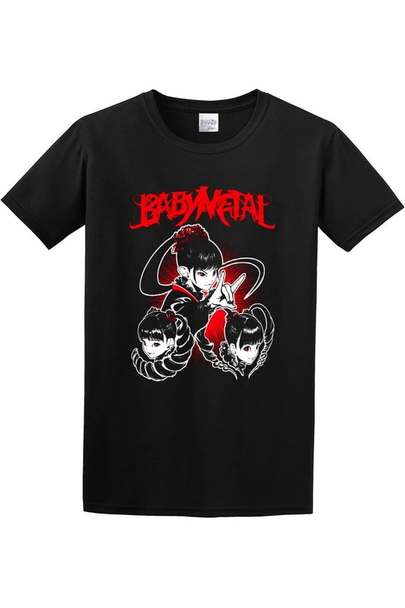 Babymetal Heavy Metal Cotton Shirt Men's T-Shirt Graphic Unisex Tee Shirt Black