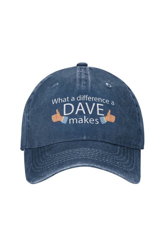 What A Difference A Dave Makes Hat for Men Dad Hats Cute Caps