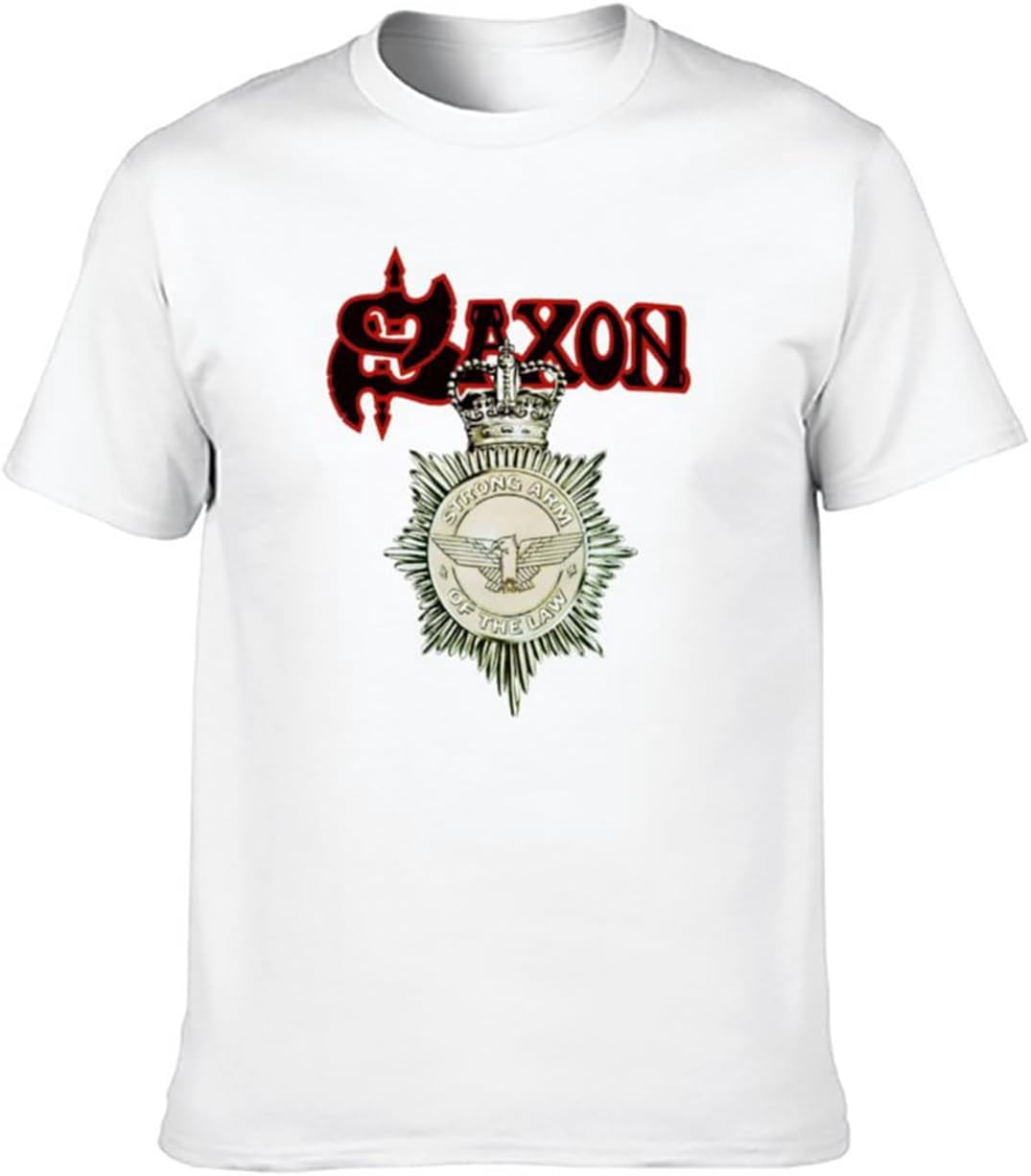 Dvecvbdg Men's Round Neck T-Shirt Saxon Strong Arm of The Law ...