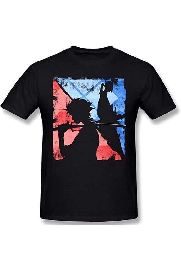 Men's Samurai Champloo Short Sleeve T-Shirt Black