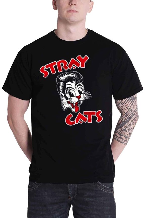 Men's Stray Cats Cat Logo T-Shirt