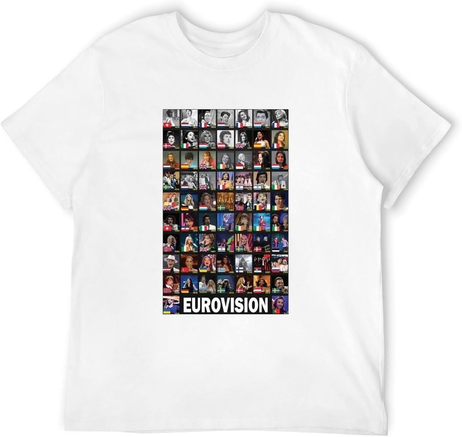 Dvecvbdg Men's Summer Style Graphic T Shirt Eurovision Winners 1956 ...