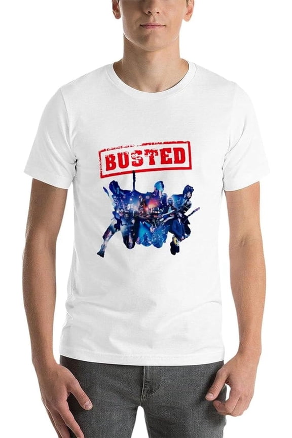 New Busted T-Shirt Oversized t Shirt Tops Graphics Mens Clothing White