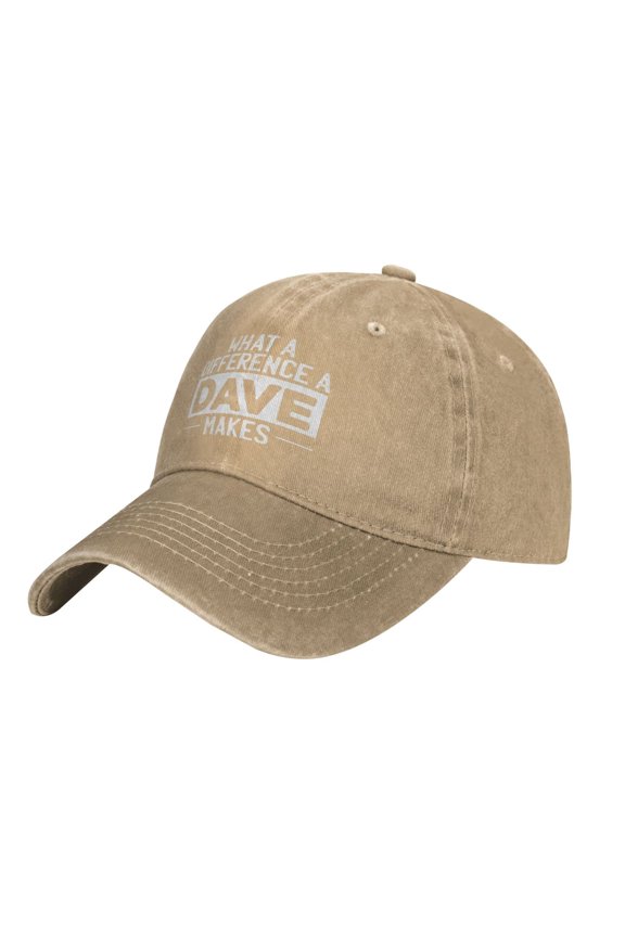 What A Difference A Dave Makes-Trucker Hat - Funny Snapback Hat Stake Kick for Men Women Black