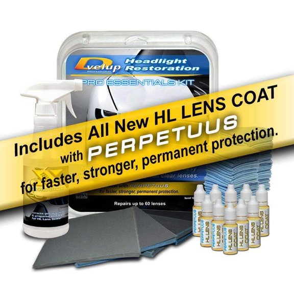 Dvelup Headlight Restoration Kit Professional. 60 Lens