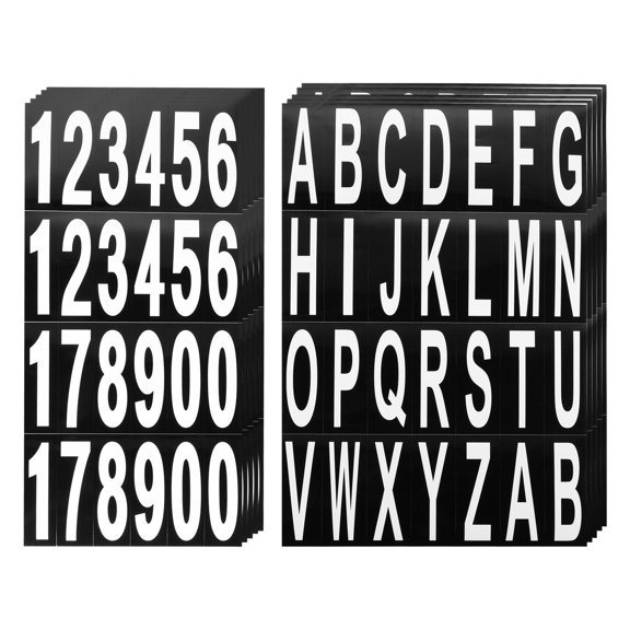 Dvjoy 10 Sheets Mailbox Numbers and Letters for Indoor and Outdoor Decal White in Black 10 Sheets White mailbox letters