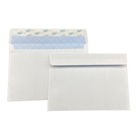 Dvjoy 120 Count White #6 3 Self-Seal Security Envelopes|Small White #6 Security-tinted Envelopes,3-58 x 6-1,Security Tint and Pattern,24-lb White Wove,Self Adhesive Closure