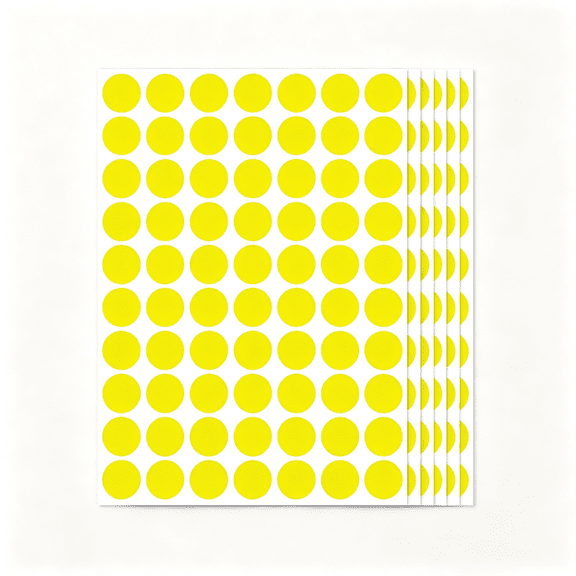 Dvjoy 1400 PCS Yellow Circle Dot Stickers 3/4" Round Coding Label | Used for manual labor in kindergartens, garage yard price sales, organizing activity color groups,marking spice bottles