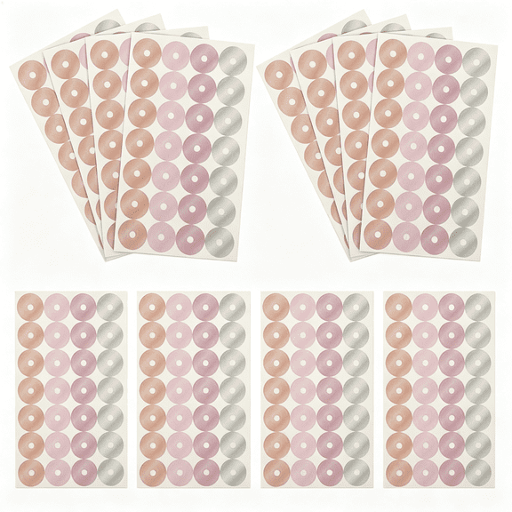 Dvjoy 16 Sheets Self-Adhesive Hole Reinforcement Stickers for Loose Leaf Paper Binder Reinforcement Labels for Office School Home Document Repair,Durable Hole Reinforcement Stickers