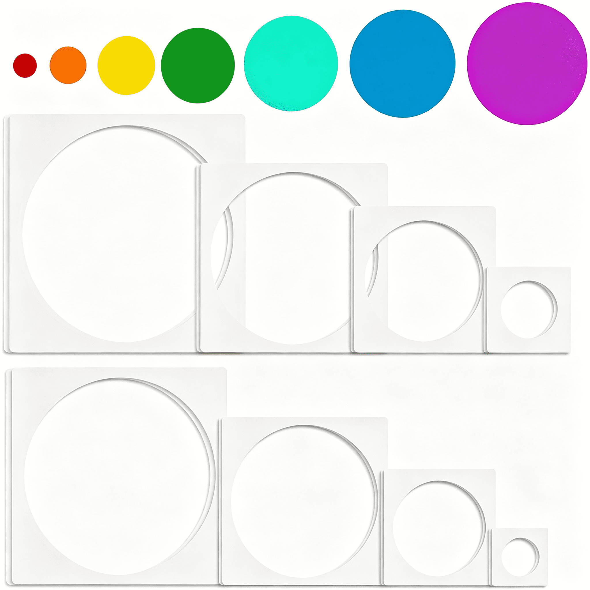 Dvjoy 16pcs Large＆Small Circle Stencils for Drawing,Painting on Wall ...