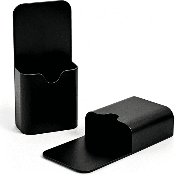 Dvjoy 2PCS Magnetic Pen Marker Holders,Magnet Pencil Cup Storage Black|strong-magnet design for Whiteboard,Refrigerator,Locker,metal cabinets,classroom and office-room storage