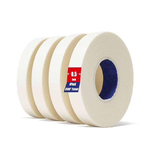 Dvjoy 4 Packs Artist Tape for Watercolor Paper,0.5IN Wide 592FT Long | White Masking Artists Tape for Drafting, Art Painting and All Paper Media - Acid Free, Acid Free artist tape