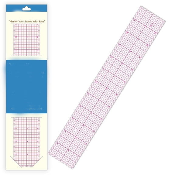 Dvjoy Clear Ruler for Sewing 2x12"Grid Graph Ruler 1.4mm Thick PVC|Transparent Sewing Ruler,Pattern Grading Making,Clear Flexible Plastic Graphing Ruler,Quilting&Crafts Measuring Tool