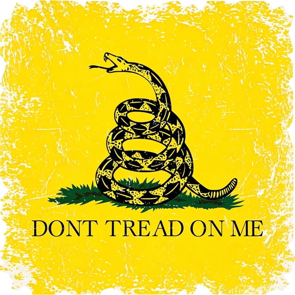 Dvjoy Dont Tread On Me Gadsden Flag Sticker - | Distressed Patriotic 1776 American Flag Decal for Cars, Trucks & Vehicle Windows, Rustic (5.5 x 3.6 inches)