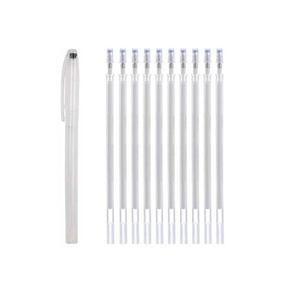 Dvjoy Heat Erasable Fabric Marking Pens,Heat Erasable Pens for Sewing,Quilting,Embroidery & Dressmaking,Fabric Marker Set (White Marker)