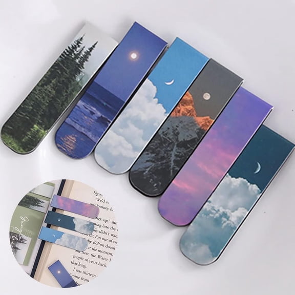 Dvjoy Magnetic Bookmarks Magnet Page Markers, Magnetic Page Clip for Students Teachers, Fun Book Marks for Reading, Cute Magnetic Bookmarks (12 Pieces)