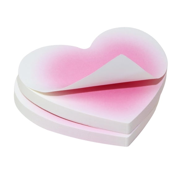 Dvjoy Mini Skater Pastel Color Kraft Paper Sticky Notes for Annotation,Heart Shaped Self-Stick Blank Book Tabs Paper Markers Sticky Notes Pad Index Sticker for Home Office Remark Planner (2,Pink)