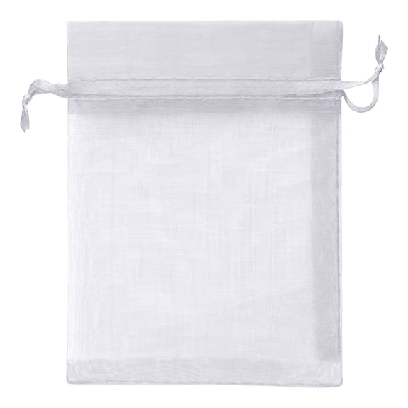 Dvjoy Package Jewelry Bags with Drawstring, Little Mesh Gift Pouches Mini Candy Bags for Small Presents Jewelry Earrings, Party Wedding Gift Bags, 1Pc, Multicolor, 7 Sizes(White,9x6.7")