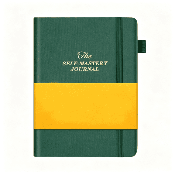 Dvjoy Self-Mastery Journal for Men,Guided Reflection Journal,Dark Green|Gratitude Journal for Men&Women,Daily Reflection,Self-Care Journal,Manifestation Journal,Goal Setting Planner