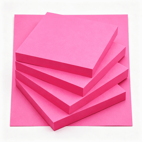 Dvjoy Sticky Notes 3x3 in, Self-Adhesive Note, 4 Pads, 100 Sheets/Pad (Rose Red) | Strong Self-Stick Adhesive, Sticks Securely and Peels Cleanly, Reliable Sticky Note Set