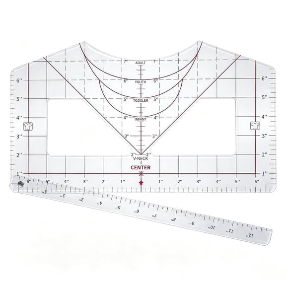 Dvjoy T Shirt Ruler Guide for Heat Press&Vinyl,Transparent PVC Shirt Measurement Tool to Center Designs on HTV&Sublimation Blanks,Craft Sewing Supplies and Accessories