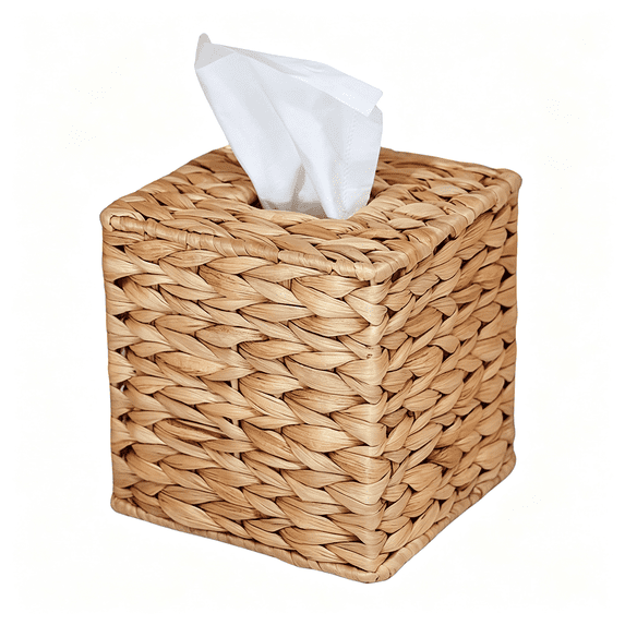 Box Plate Dvjoy Water Hyacinth Tissue Cover, Wicker Tissue Box Cover Kleenex Box ...