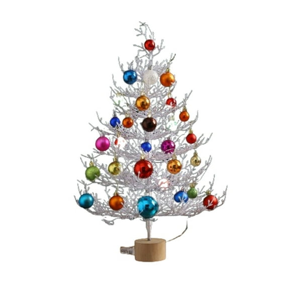Dvkptbk 17.7 Inch Christmas Mini Christmas Tree Dead Branch Christmas Tree Desktop Decoration Supplies