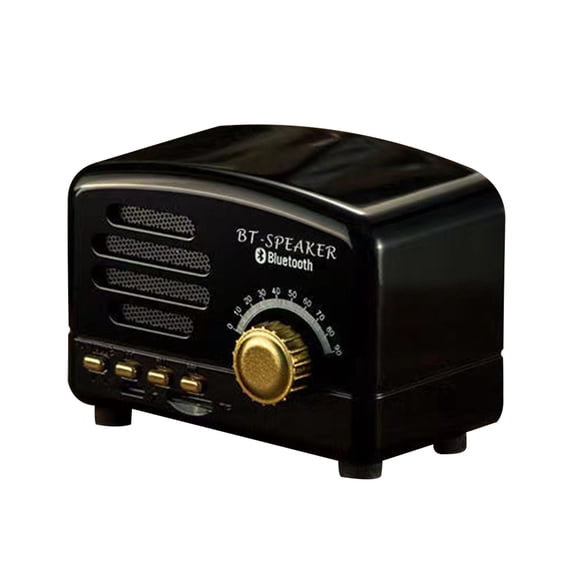 Dvkptbk BT01 Wireless Stereo Retro Speakers, Portable Bluetooth Vintage Speakers With Powerful Sound, Answering Calls, FM Radio Mode, TF- Card