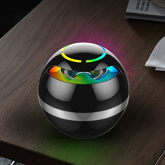 Dvkptbk Ball Bluetooth Speaker Mini Portable Outdoor Household Bluetooth Plug-In Card FM Hands-Free Call Function With Colorful Breathing Lamp