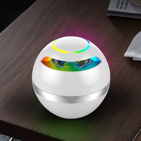 Dvkptbk Ball Bluetooth Speaker Mini Portable Outdoor Household Bluetooth Plug-In Card FM Hands-Free Call Function With Colorful Breathing Lamp