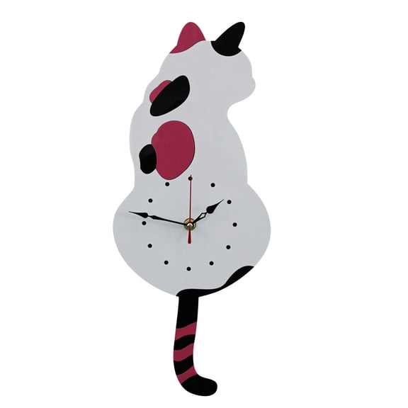 Dvkptbk Home Decoration Living Room Wagging Tail Cat Children Room Creative Wall Clock