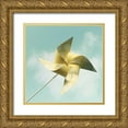 thumbnail image 1 of Dvorak, Vicki 12x12 Gold Ornate Wood Framed with Double Matting Museum Art Print Titled - Lemon Twirl Blue Sky, 1 of 4