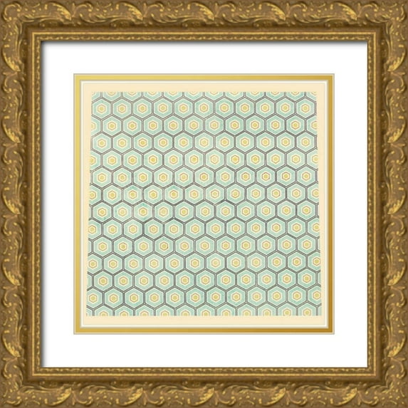 Dvorak, Vicki 15x15 Gold Ornate Wood Framed with Double Matting Museum Art Print Titled - Dream Big Game Pieces Pattern