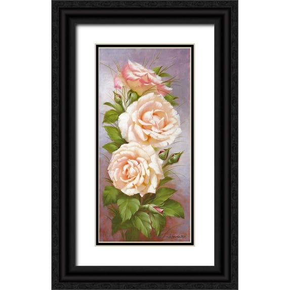 Dvoretskiy, Petrovich 11x18 Black Ornate Wood Framed with Double Matting Museum Art Print Titled - Spring Beauty I