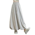 thumbnail image 1 of Dvprdro Fashion Summer Maxi Long Skirts for Women Casual Loose Solid A-Line Lantern Skirt High Waist Skirt with Drawstring Elastic Wasit Gray Sizes M, 1 of 5