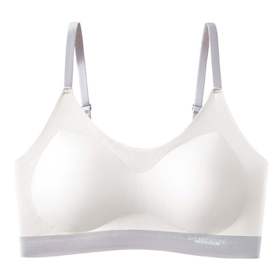 Dvprdro Girls Seamless Sports Bra Removable Pads Wireless Pull-On Breathable Soft Daily Wear Teen Training Active 1-Pack