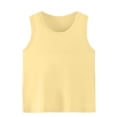 thumbnail image 1 of Dvprdro Girls Summer Solid Cotton Tops Casual Sleeveless Tank Tops Classic Round Neck Daily Basic Undershirt, 1 of 4
