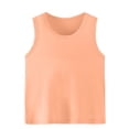 thumbnail image 1 of Dvprdro Girls Summer Solid Cotton Tops Casual Sleeveless Tank Tops Classic Round Neck Daily Basic Undershirt, 1 of 4