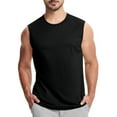 thumbnail image 1 of Dvprdro Men's Workout Tank Tops Casual Solid Crew Neck Sleeveless Blouse T-Shirts Classic Lightweight A-Shirt Tanks Black, 1 of 5