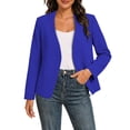 thumbnail image 1 of Dvprdro Open Front Blazer for Women Cropped Length Long Sleeve Notch Lapel Light weight Work Suit Jacket Solid, 1 of 10