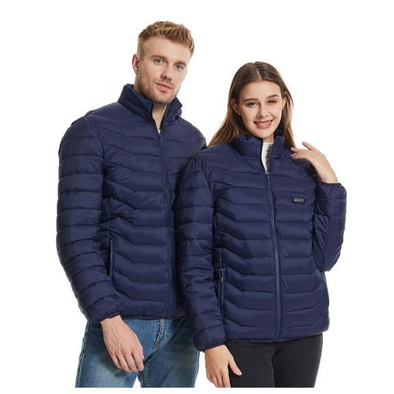 Dvprdro Unisex Heated Jacket for Men Women Warm USB Electric Puffer Coat 21-Zones 4 Control Thermal Long Sleeve Winter Cothing with No Battery
