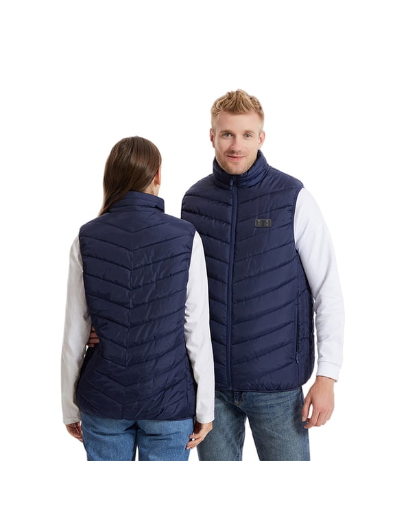 Unisex Heated Vest Men's and Women's Plus Size Heated Vest 13 Zones 3 Heating Levels Winter Zip-up Sleeveless Jacket Coat