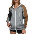 thumbnail image 1 of Dvprdro Unisex Hooded Sweatshirt Jacket Womens and Mens Fashionable Hoodie Trendy Color Blocking Hooded Sweatshirts, 1 of 8