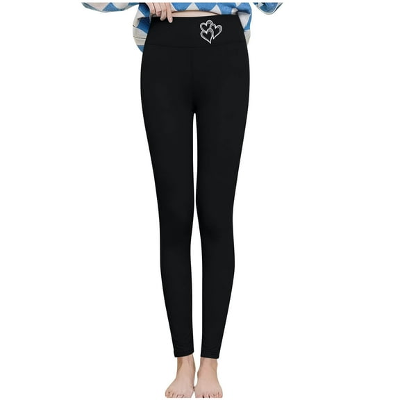 Dvprdro Valentine's Day Fleece Lined Leggings for Women High Waist Warm Winter Tights Thick Thermal Running Athletic Yoga Pants