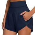 thumbnail image 1 of Dvprdro ‌Women's Lightweight Shorts High Waist Stretch Shorts with Pockets Casual Summer Fashion‌ Navy Sizes M, 1 of 5