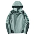 thumbnail image 1 of Dvprdro Women's Lightweight Waterproof Windbreaker Jacket Spring and Fall Stylish Hooded Raincoat Loose Fit Plus Size Softshell Zip-Up Hoodie Jacket Casual Jogging Camping Street Style, 1 of 4